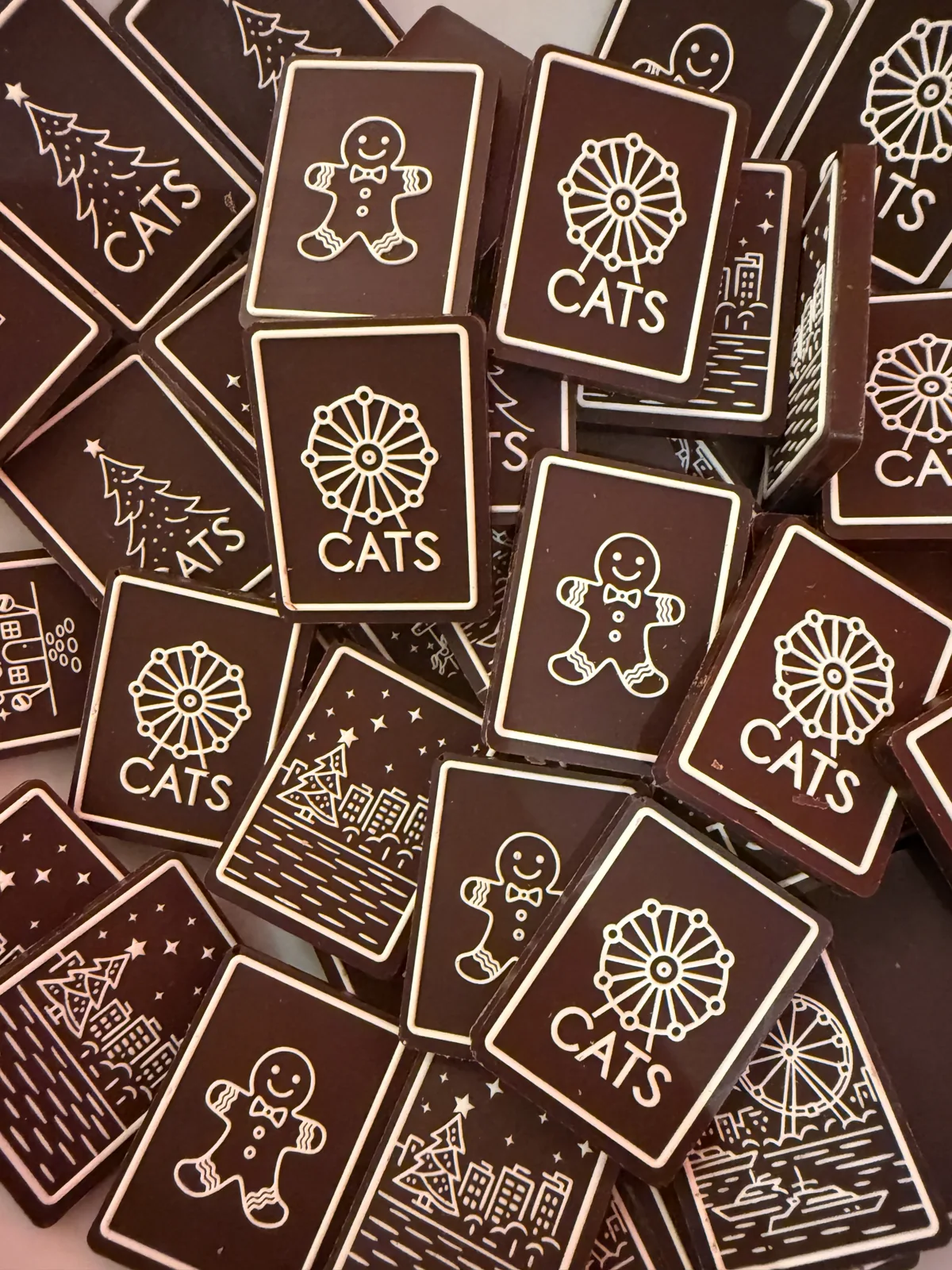 CATS chocolates decorated with Monaco and festive motifs