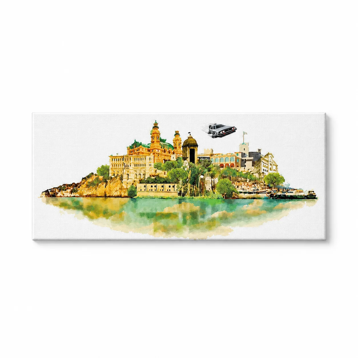 Œuvre de Monaco créée par DADZCOVER pour les 30 ans de CATS, sur toile vue de face avec de larges marges blanches.