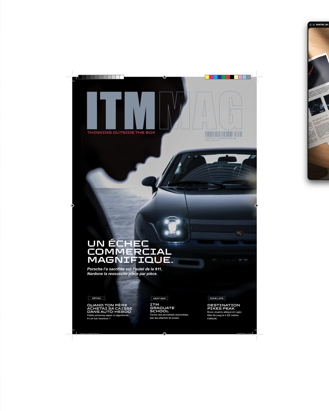 Couverture ITM MAG consacrée à Nardone, avec gammes de contrôle et repères pour l’impression.